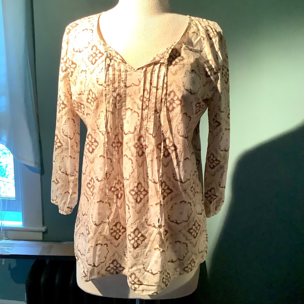 J. Jill Boho light weight 3/4 Sleeve Blouse